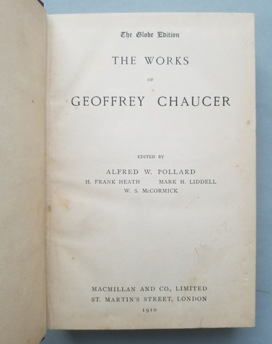 The Works Of Geoffrey Chaucer. 55178