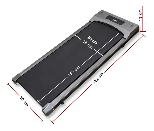 Imagen 6 de 8 de Caminadora Eléctrica Base Ajustable Kipro Gris