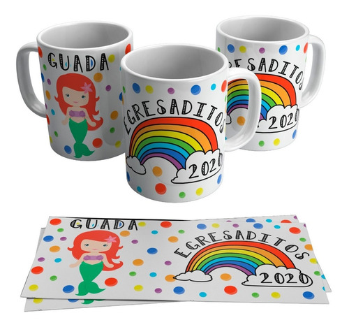 Tazas Plásticas Personalizadas Egresaditos Nombre Pack 35u.