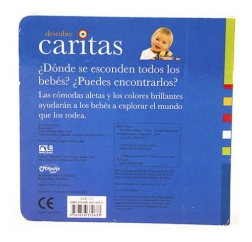Imagen 2 de 2 de Libro Para Bebé, Descubre Caritas Cuento Curiosidad Colores