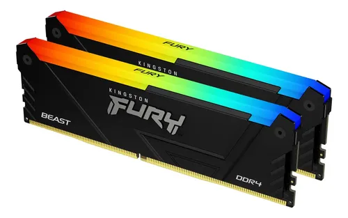 Memória DDR4 Kingston Fury Beast RGB, 16GB (2x8GB), 3600MHz