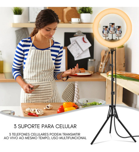 Ring Light 48cm 19 Polegadas Rl18 45w Rl-18 + Tripe +brinde