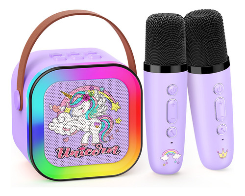 ..karaoke De Unicornio+2 Micrófonos, Regalo Para Niñas,viole