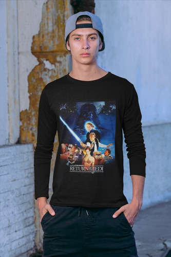 Polera Larga Star Wars Vintage Poster Leia Han Estampado