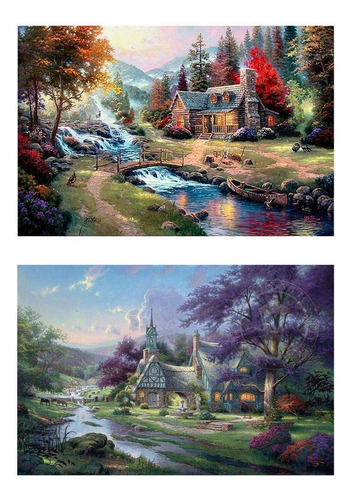 5d Diy Diamond Painting 2 Pack Paisaje 16x20 Pulgadas F...