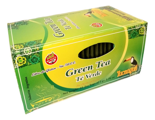 Té Verde Green Tea Tucanguá 25 Saquitos X2 U.