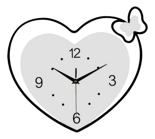 Reloj De Pared Con Forma De Corazón, Movimiento Silencioso,