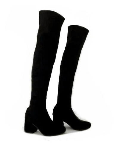 Imagen 6 de 10 de Botas Bucanera Elastizada Gamuza 933 Taco Bajo 6 Cm Invierno