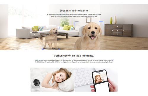 Kit De 3 Cámara De Seguridad Ezviz C6n Full Hd Domo 2 Mp Blanco