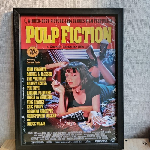 Pulp Fiction - Cuadro (30 X 40 Marco Negro)