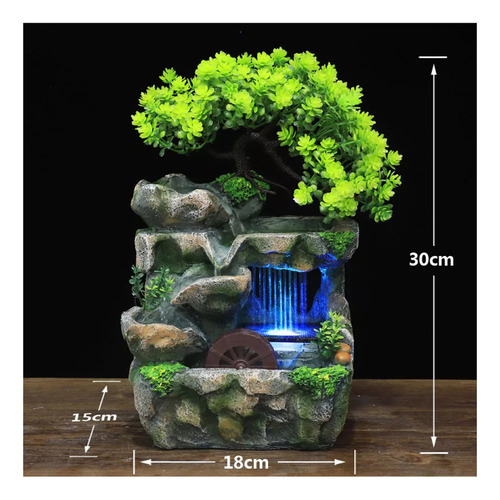 1 Mesa De Rocalla De Agua Interior Con Fuente De Cascada Y