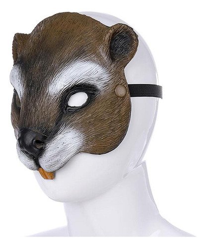 Máscara De Cosplay De Animais 3d Com Capa De Meia Face Másca