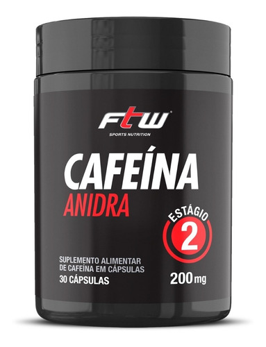 Cafeina Anidra 200mg Estagio 2 - 30caps - Ftw