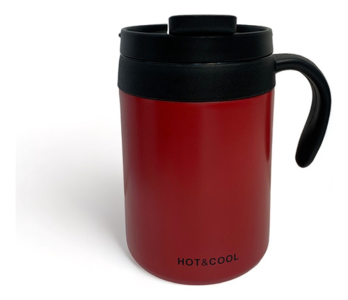 Termo Coffe Cup Rojo Con Negro