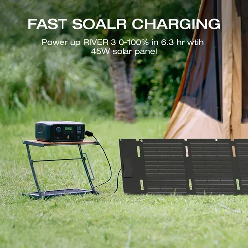 Generador De Energía Solar Ef Ecoflow River 3 Portátil 245wh