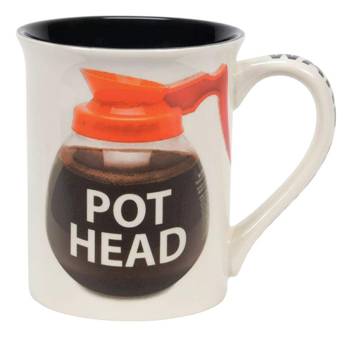 Enesco Nuestro Nombre Es Mud Pot Head Wake And Brew Taza De