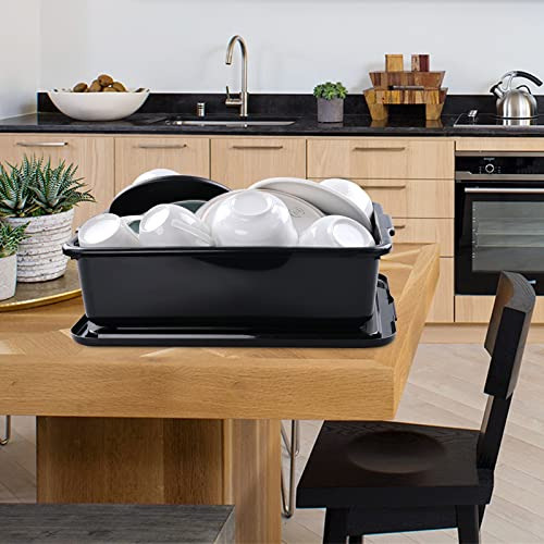 Caja Comercial Bus De Plstico, 3-pack Con Tapa, Negra