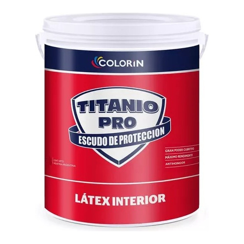 Latex Interior Titanio Pro Mate 20lts Colorin Antihongo