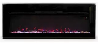 Chimenea Eléctrica Con Flama 3d Decorativo 122 X 15.8 X 45 Color Negro Calentador empotrable o colgante