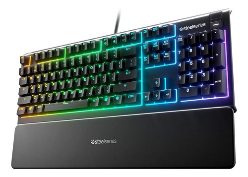 Teclado Gamer Steelseries Apex 3 Rgb Con Reposamunecas Ip32