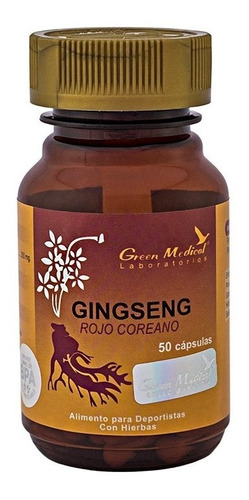 Ginseng Rojo Coreano 1 Fco 50cap. Pot Física- Mental- Sexual