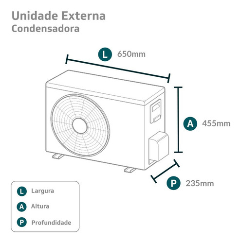 Aire acondicionado Hw Elgin Eco Inverter Ii Wifi de 12000 Btu, Qf, 220 V
