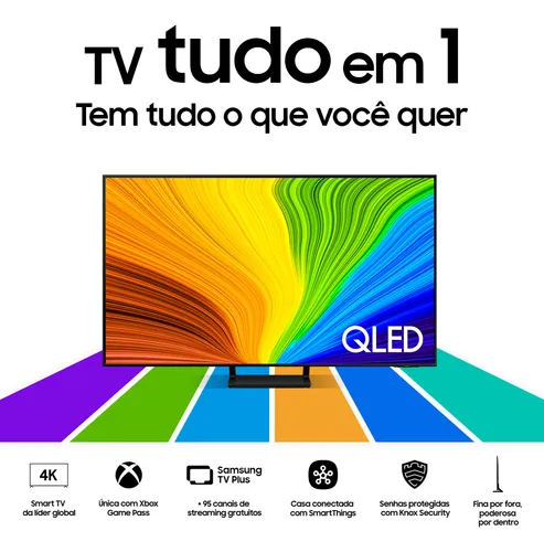 Samsung Smart Tv 55 Polegadas 55Q70D Qled 4k até 120hz, Gaming Hub, Airslim