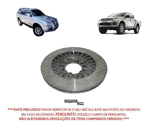 Par Disco Freio Dianteiro L200 E Pajero Sport Ventilado