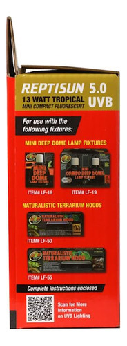 Zoo Med Reptisun 5.0 Mini Lámpara Fluorescente Compacta De 1