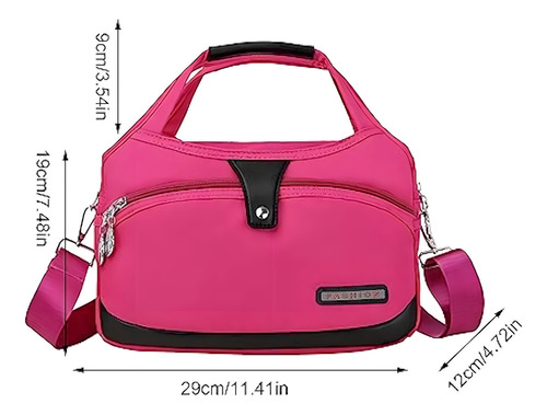 Bandolera Impermeable De Un Solo Hombro Para Mujer Color Rosa