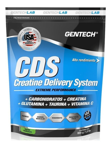 Cds De Gentech 800 Grs Creatina Taurina Glutamina Completo