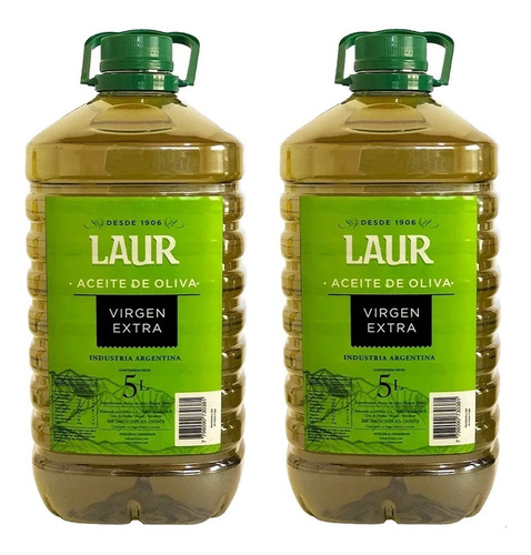 Laur Aceite De Oliva Extra Virgen Bidon  5 Litros Combo X 2