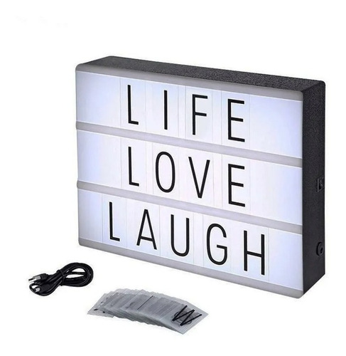 Tablero Led Con Letras Caja Luminosa Light Box Cine Ckl- N15