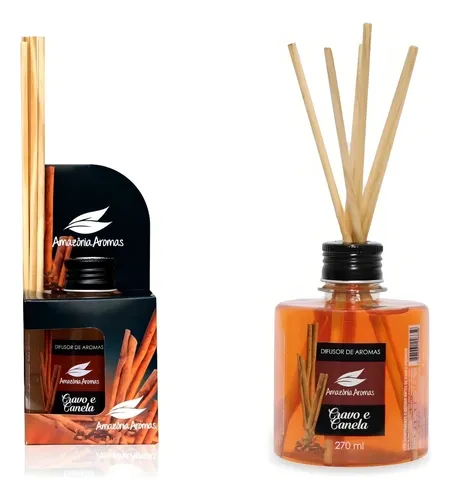 Difusor de perfume aromatizador Ambientes Cravo & Canela Kit 10