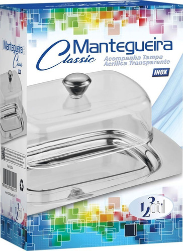 Mantegueira Inox C/ Tampa De Acrilico Classica