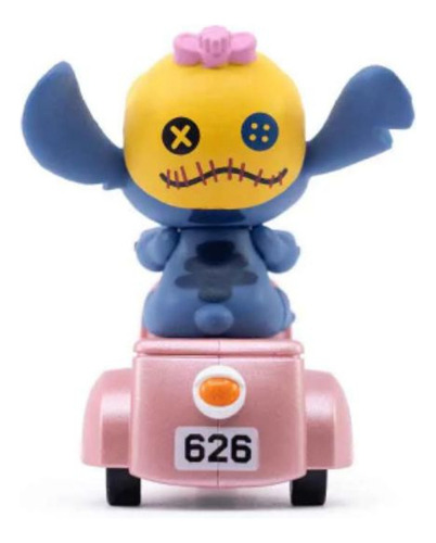 Boneco Stitch Scooter Rosa Carrinho Fricção Dia Das Crianças