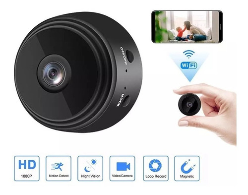 Mini Micro Camera Espiã Monitoramento Segurança Wifi 1080p