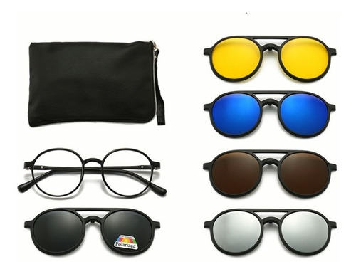 5 En 1 Hawkers Sol Para Hombre Gafas Polarizadas Magnéticas