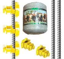 Comprar Kit 15 Vergalhão 1,50m 8mm 5\u002F16 Isolador Regulável 250m Fio
