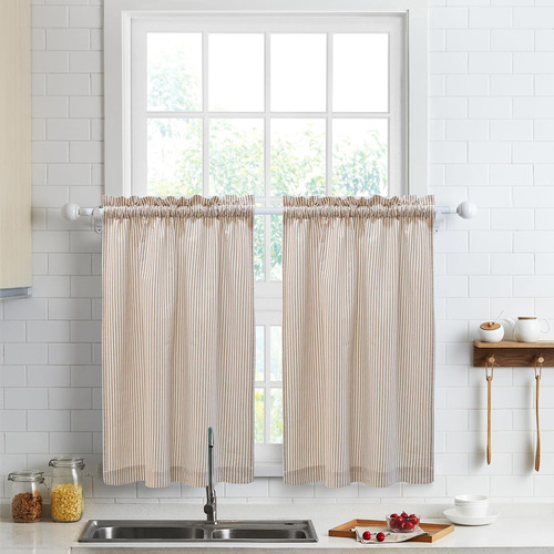 Cortinas De Algodón 68 X 91 Cm Para Cocina O Baño
