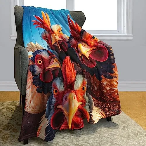 Rstick Manta De Gallos, Animales, Selfie, Divertida Manta Po