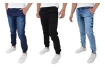 Comprar Kit 3 Calças Jeans Camuflada Masculina Jogger Cu002F Punho Lycra