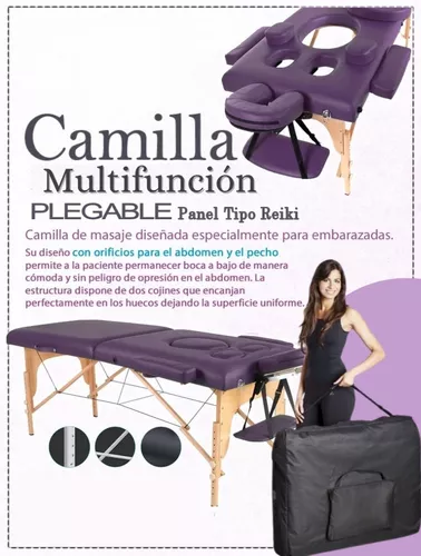 CAMILLA PLEGABLE DE ALUMINIO 2 Cuerpos – Color Morado – Killa Raymi