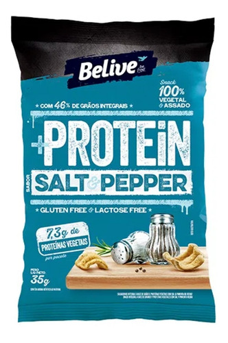 Imagem 2 de 5 de 10x Protein Snack Belive Salt & Pepper 35g