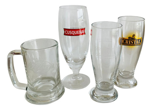 Pack X3 Vasos Y Copas De Colección Para Cerveza