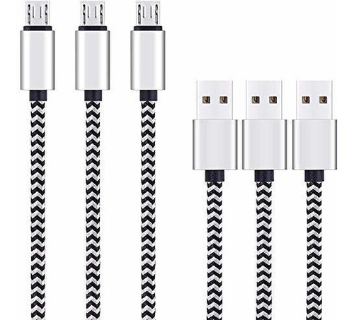 Micro Usb Cable De 10 Pies Por 3pack Ailun Alta Velocidad Us