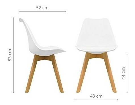 Imagen 4 de 4 de Silla Nórdica (pack 4) Eames Vintage Blancas / Nordik