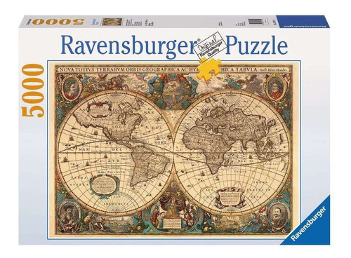 Imagen 1 de 2 de Rompecabezas Ravensburger Classic Mapamundo Histórico 17411 de 5000 piezas