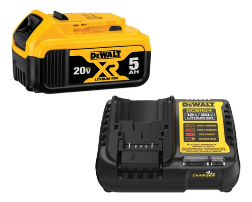 Cargador Rapido Dcb1104+bateria Dcb205 (5ah) Dewalt 