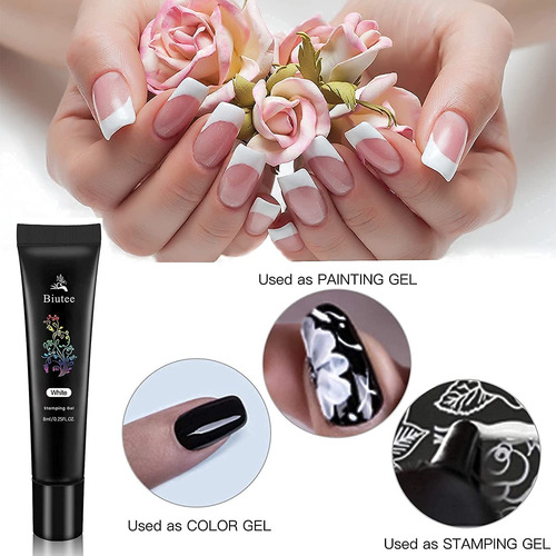 Kit De Estampador De Uñas De Gel, Esmalte De Uñas De 7 Color